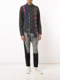 skinny cropped bicolour trousers