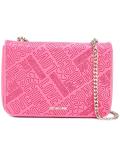 logo embossed shoulder bag