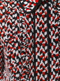 printed ruffle trim shirt