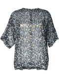 sheer printed blouse 