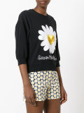 sequinned heart daisy sweatshirt