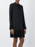 pleated detailing shift dress