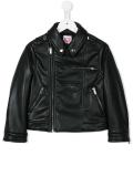 imitation leather biker jacket