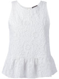 floral pattern ruffled tank