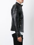 zipped biker jacket