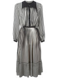 striped flared dress