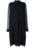 frayed stripe shirt dress