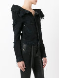 off-shoulder denim jacket