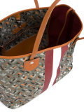 stripe detail tote bag