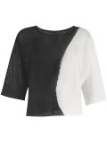 short-sleeve contrast jumper 