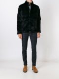 lined cable cardigan