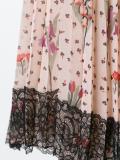 pleated floral skirt 