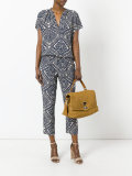 printed V-neck blouse 