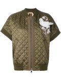 shortsleeved quilted bomber jacket
