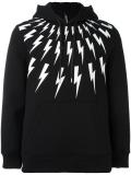 lightning print hoodie