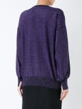 glitter effect cuff sleeve sweatshirt