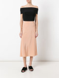 high-rise midi skirt