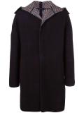 faded check coat