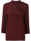 asymmetric ruffle blouse