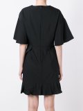 ruffle detail asymmetric dress
