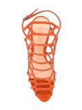 cage style heeled sandals