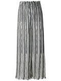 striped wide leg trousers