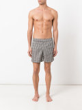checked swimming shorts