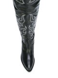 embroidered flame Texan boots