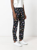 pansy print track pants