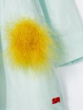 绒球细节连衣裙