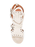 eyelet embellished sandals