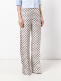 geometric print trousers