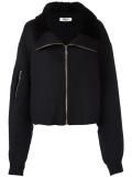 zipped bomber jacket