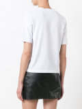 printed asymmetric front T-shirt
