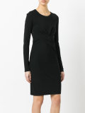 draped front dress