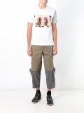 overlay detail straight leg trousers