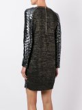 metallic longsleeved dress