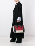 contrast panel tote bag