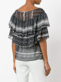 ruffled pattern blouse