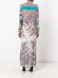 multi-print shirt maxi dress