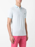 embroidered logo striped polo shirt 