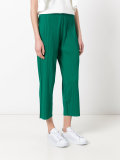 ribbed detail cropped pants 