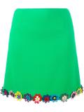 flower-embellished clovis skirt