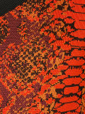 one-shoulder snake print dress
