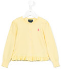 ruffled cardigan