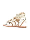 flower embellished sandals 