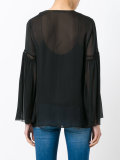 ruffled sheer blouse