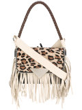 Amber fringed bag