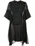 sheer panel dress