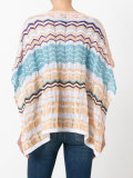 zig-zag knitted poncho jumper
